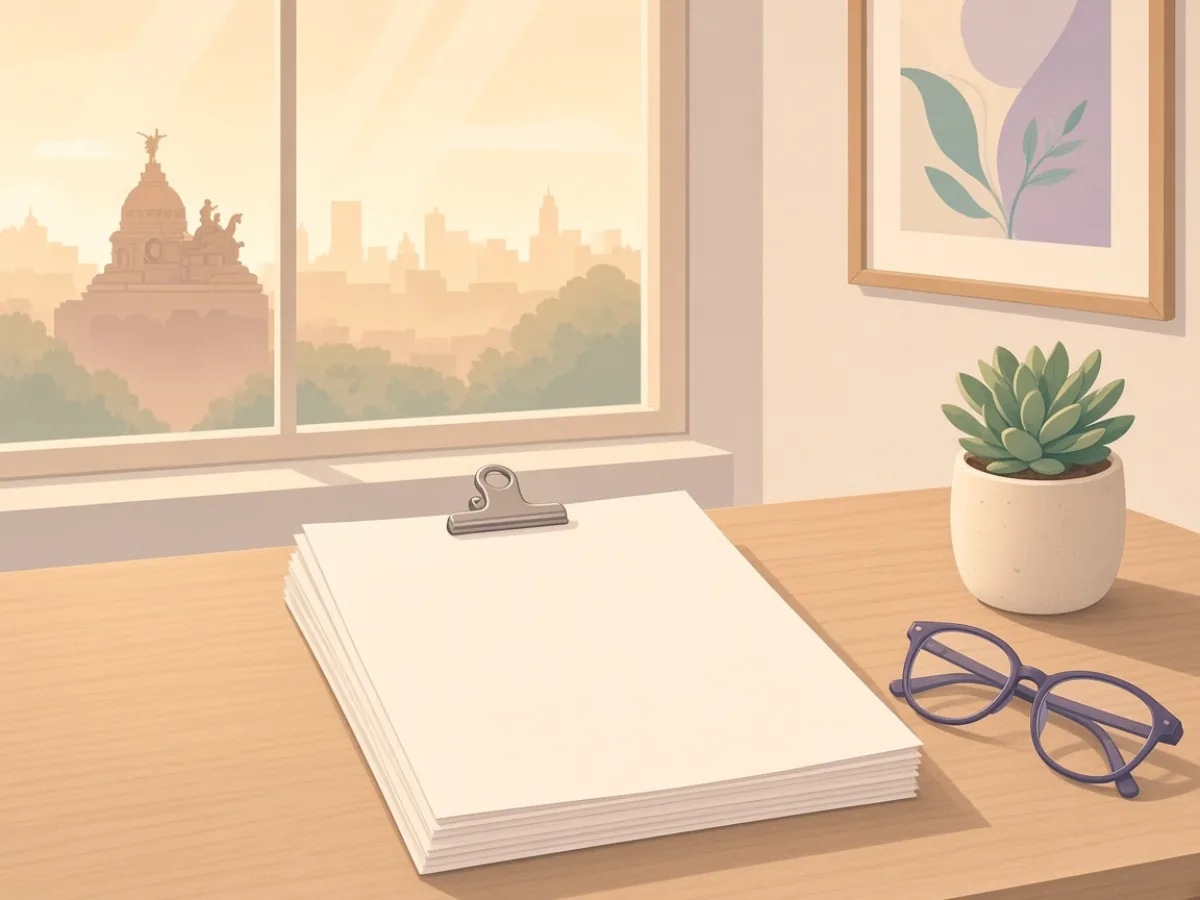 Blank consent papers and glasses on a clinic desk — read the form, not the podcast recap